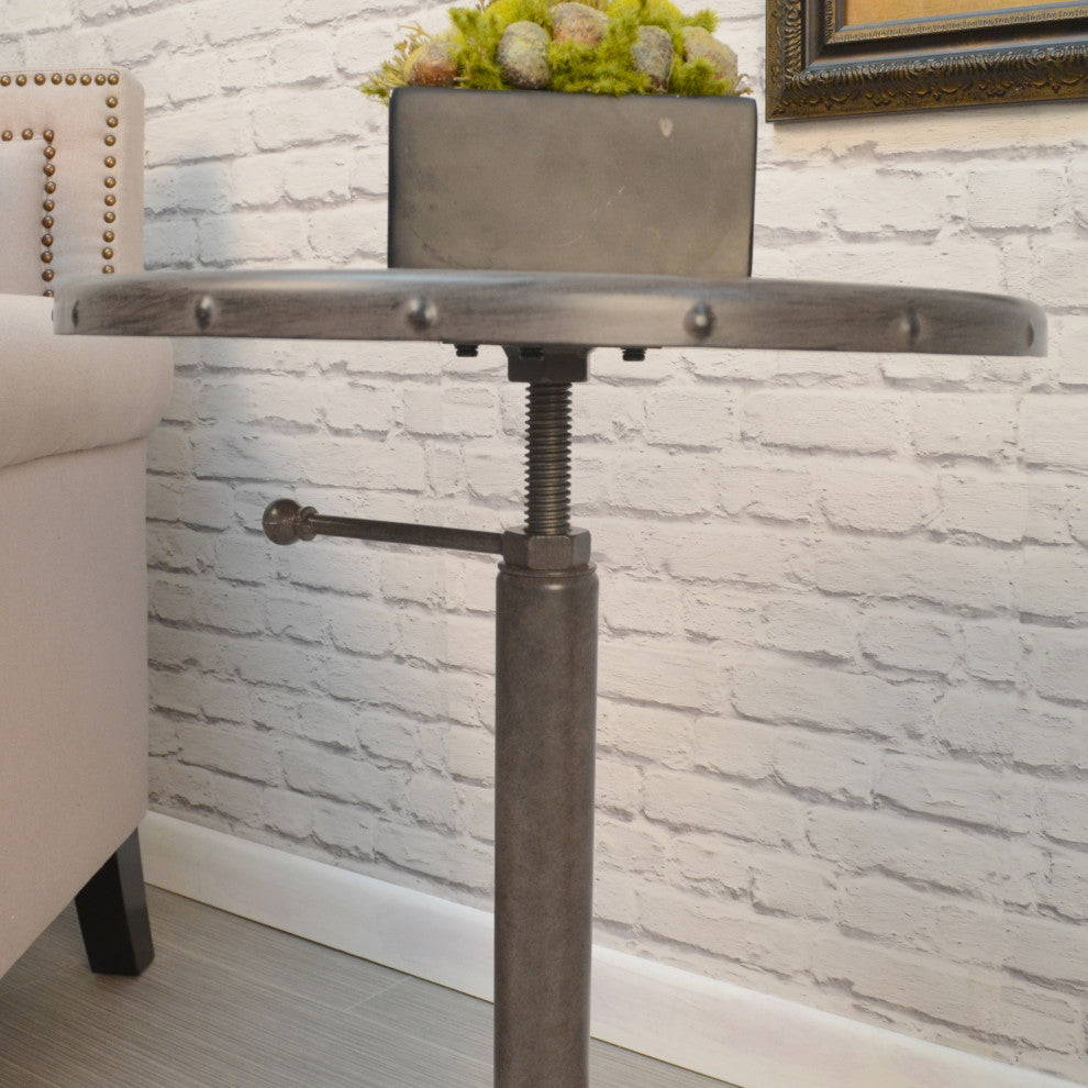Colton Adjustable Vintage Table - Industrial