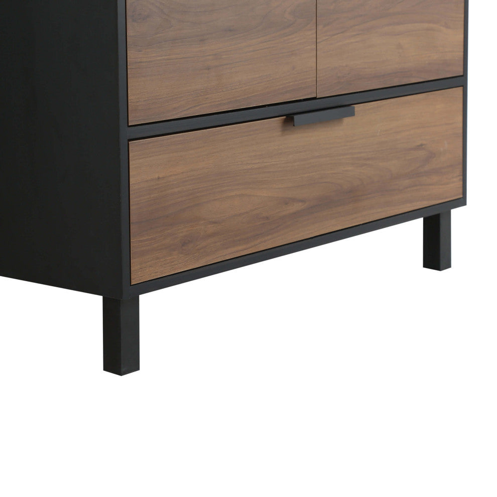 Fine Fixture Bathroom Vanity and Sink, 24"Clasic Gray ADA Compliant, Walnut, 36"