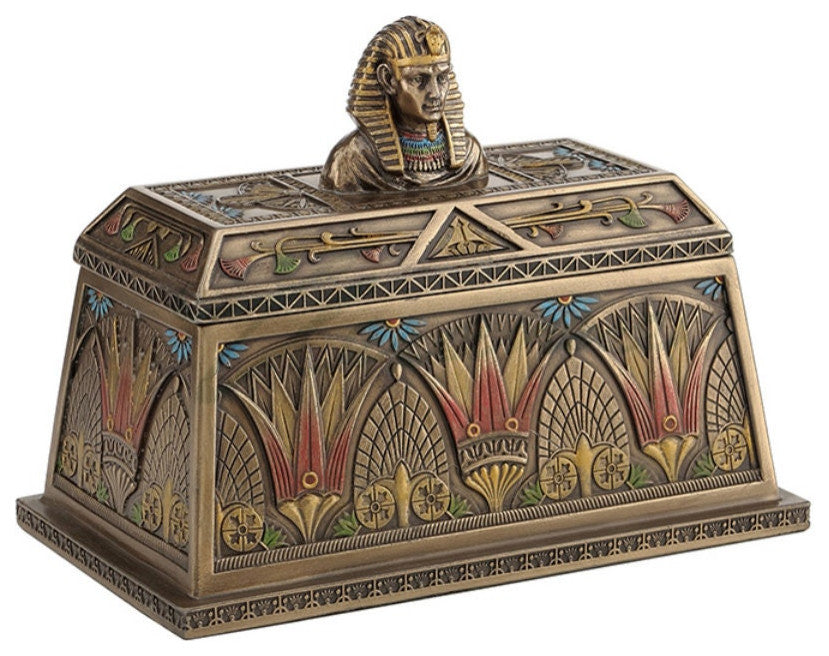 Art Deco Egyptian Pharaoh Bust Trinket Box