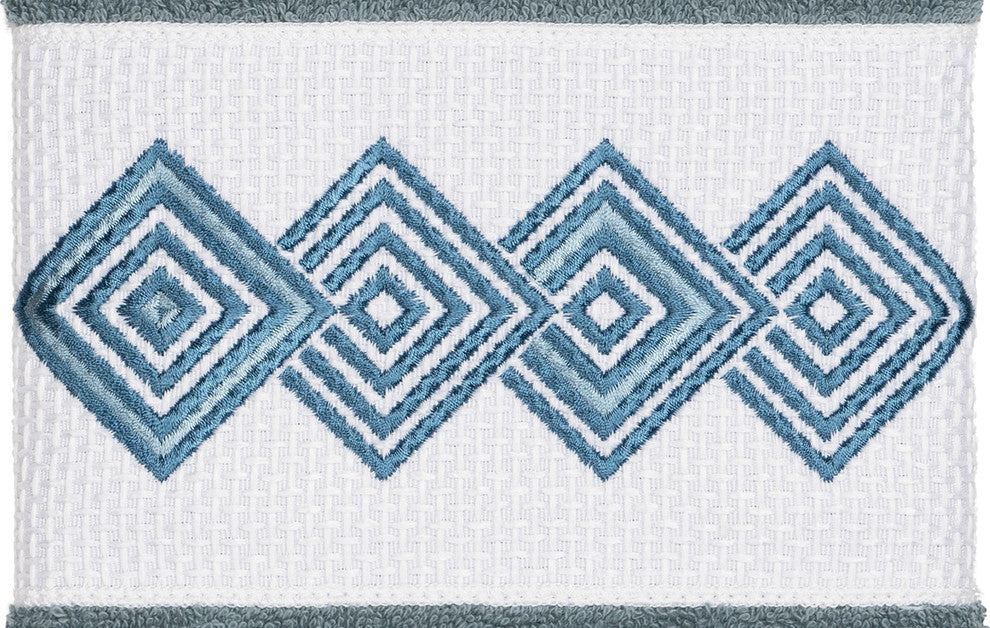 Linum Home Textiles Noah Embellished, Teal, Hand Towel, Single