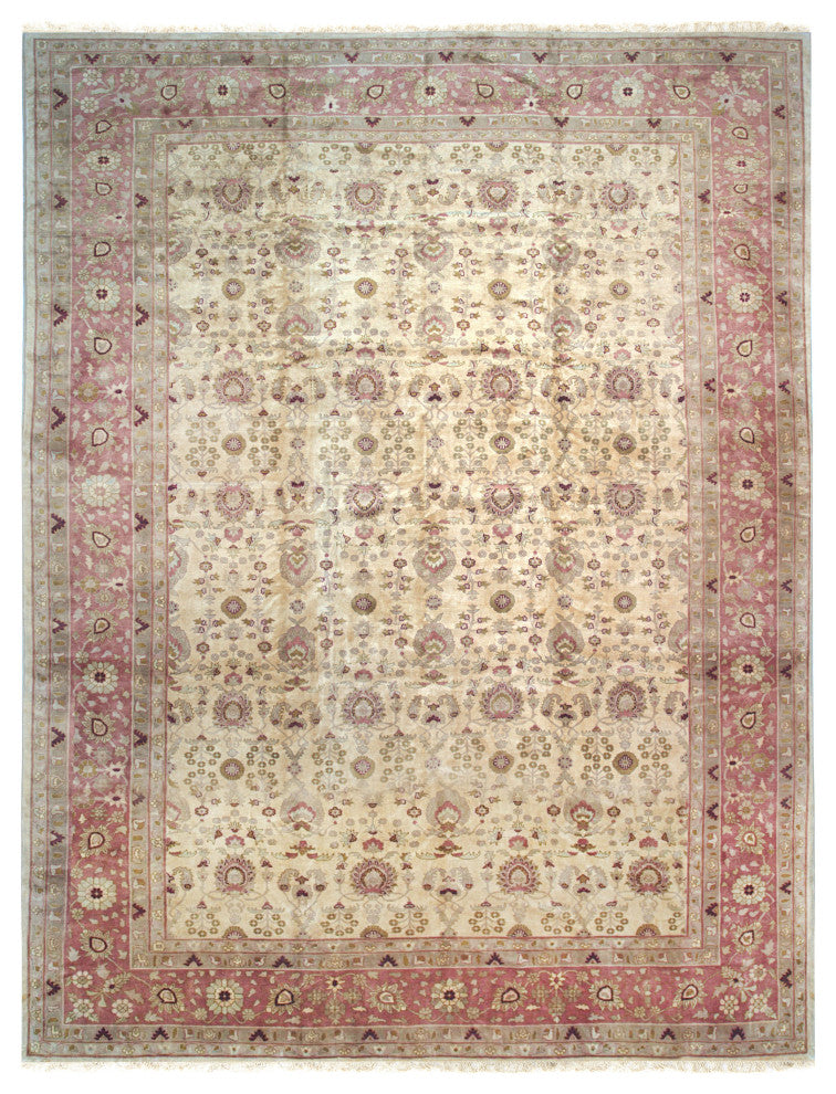 Red Classic Oriental Tabriz Area Rug