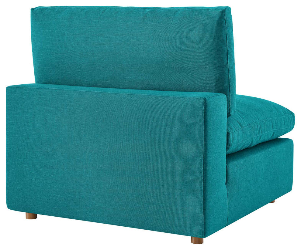 Commix Down Filled Overstuffed 6-Piece Sectional Sofa, Teal