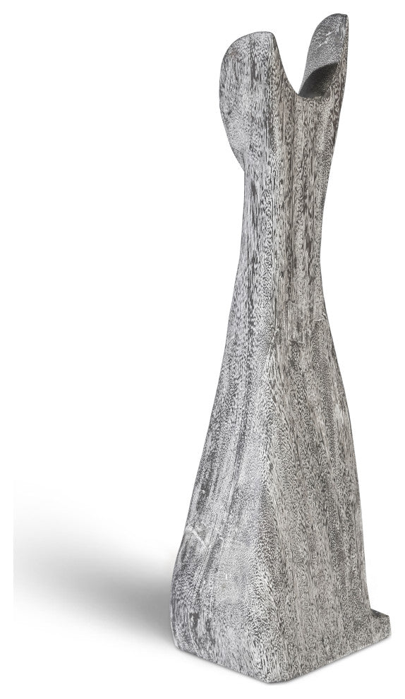 Cat Sculpture, Gray Stone, Small