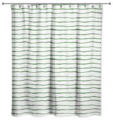 Painted Stripes Green 1 71x74 Shower Curtain