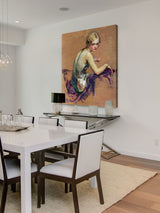"Pastel Portrait" Painting Print on Canvas by Guy Hoff