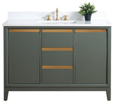 Vanity Art Bathroom Vanity With Sink, Vintage Green, 48" Single