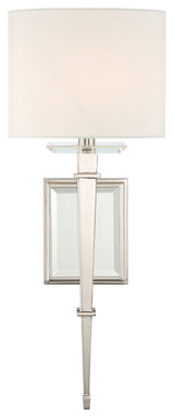 Crystorama Clifton 1-Light Sconce, Polished Nickel