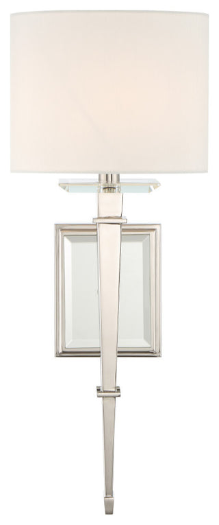 Crystorama Clifton 1-Light Sconce, Polished Nickel
