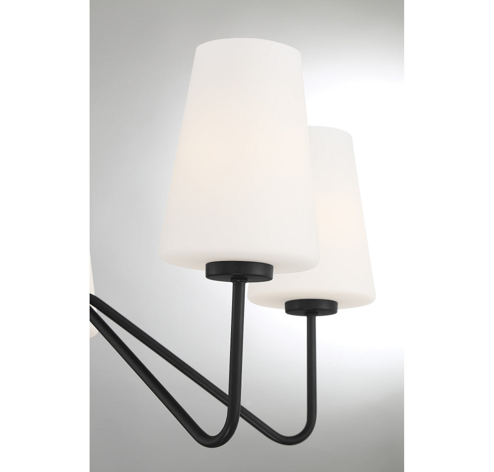 5-Light Chandelier, Matte Black