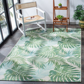 Safavieh Barbados Collection Indoor-Outdoor BAR592 Rug, Green/Teal, 4'x6'