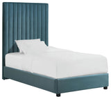 TOV Furniture Arabelle Sea Blue Bed in Twin