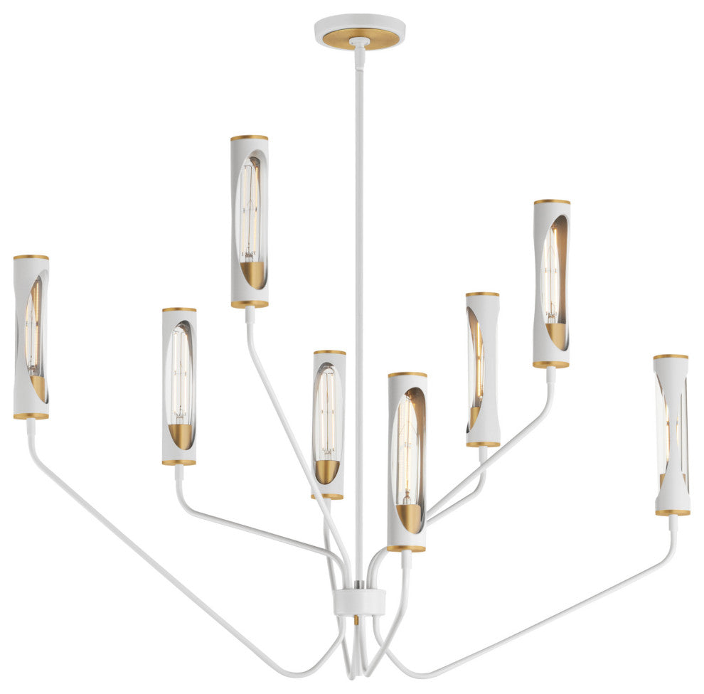 Maxim 16178 Regent 6 Light 40"W LED Abstract Chandelier - Light French Gray /