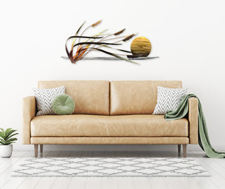 Coastal Tranquility (Seaoats at Sunrise) (stainless steel)