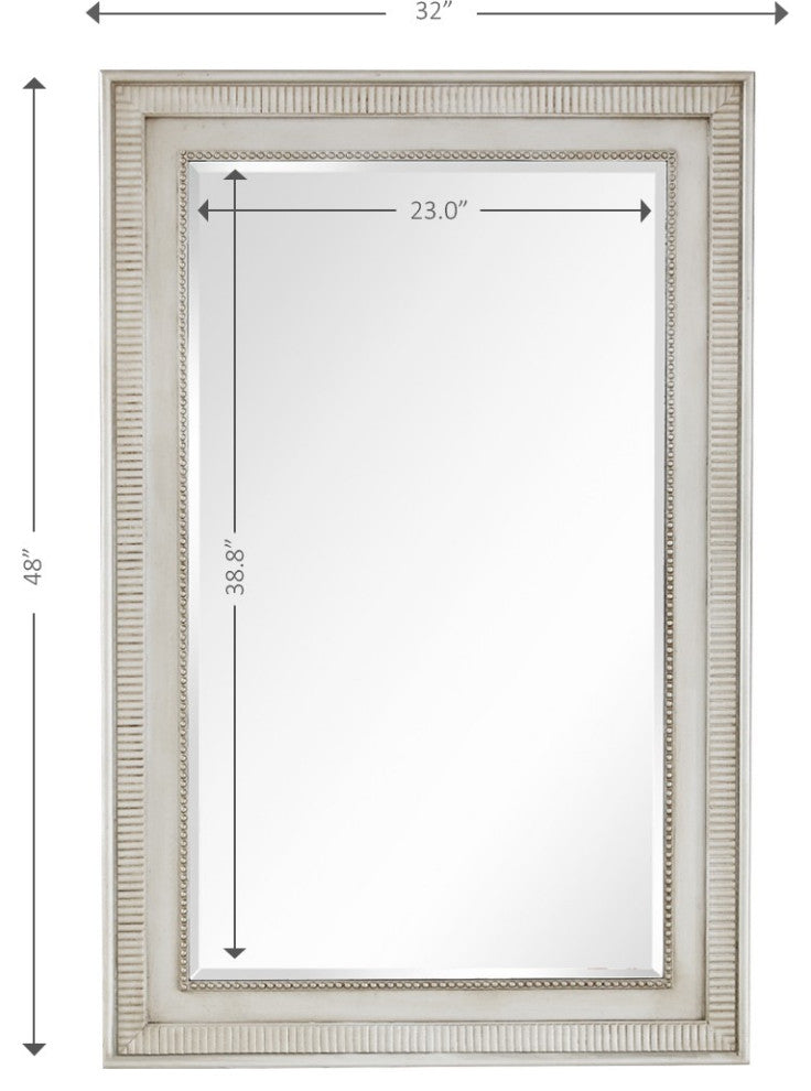 Antiqued Silver Finish Mirror