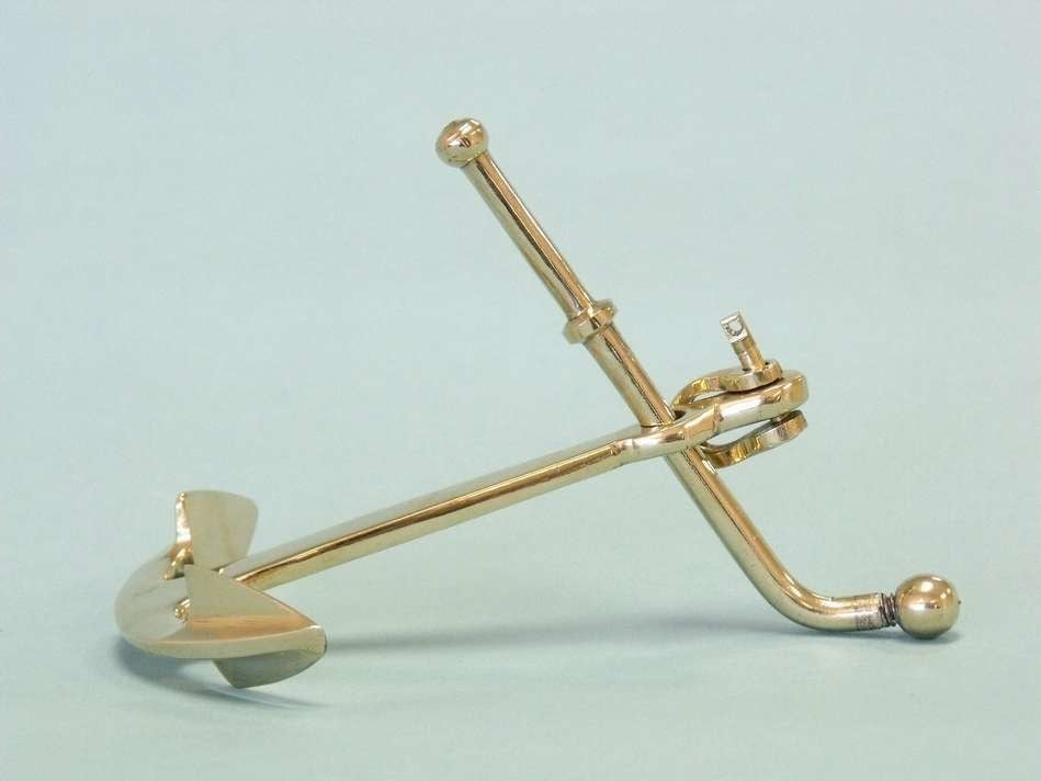 Solid Anchor Paperweight, Brass