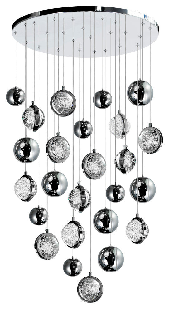 Salvador 24 in LED Integrated Polished Nickel Chandelier