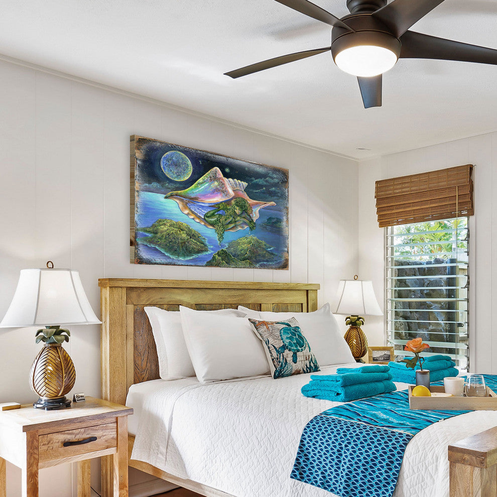 Sea View Wall and Table Top Wooden Decor, 48x36