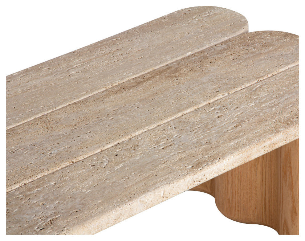 Plank Travertine Oak Coffee Table