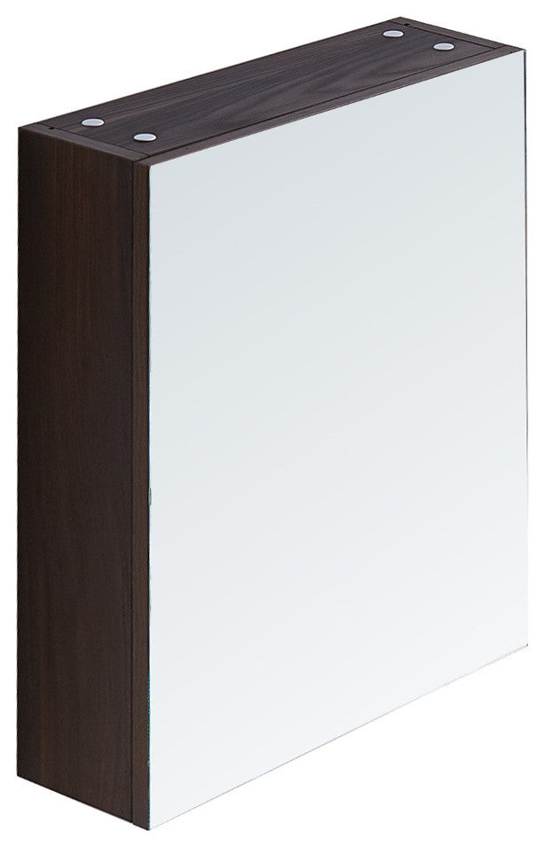 17.7" Medicine Cabinet, Brown Elm Wood Texture Finish
