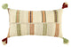 Cream Accent Striped Boho Chic Lumbar Pillow