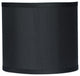 Classic Drum Faux Silk Lamp Shade, Black, 8"