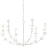 Florian Chandelier 22"H Gesso White Color