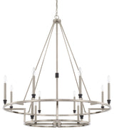 Capital Lighting 425201 Tux 12 Light 40"W Chandelier - Black Tie