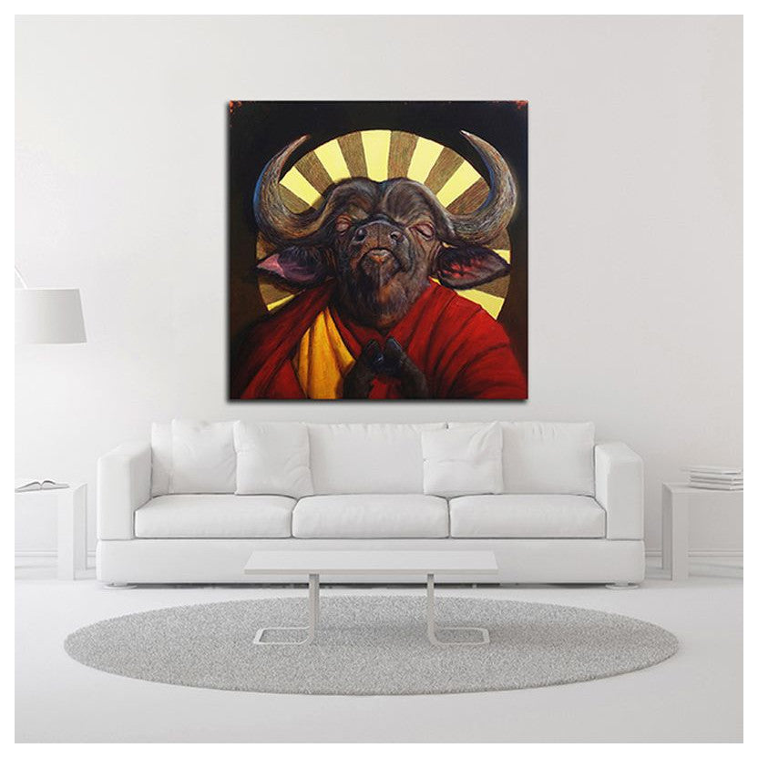 "Holy Cow II" by Lucia Heffernan, Print on Canvas, 24"x24"