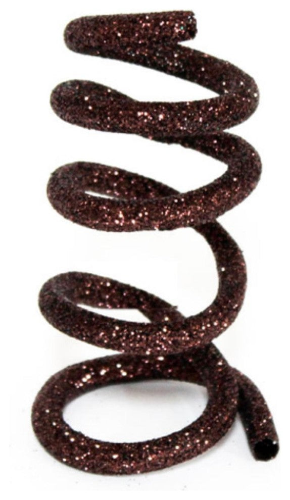 30'' Enchanted Forest Brown Glitter Wired Christmas Tube Garland