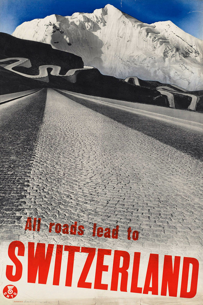 "All Roads Lead to Switzerland" Painting Print on Wrapped Canvas, 40"x60"