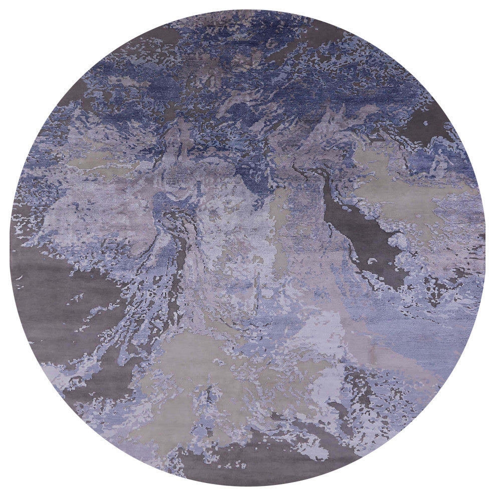 Ahgly Company Indoor Round Mid-Century Modern Area Rugs, 6' Round