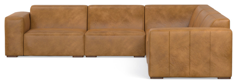Rex Corner Sectional Modular Sofa in Genuine Leather
