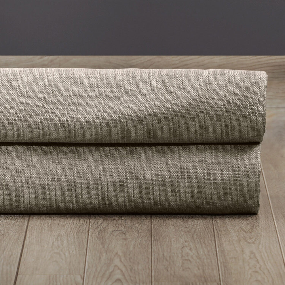 Taupe Grey Italian Faux Linen Fabric Sample, 4Wx4L