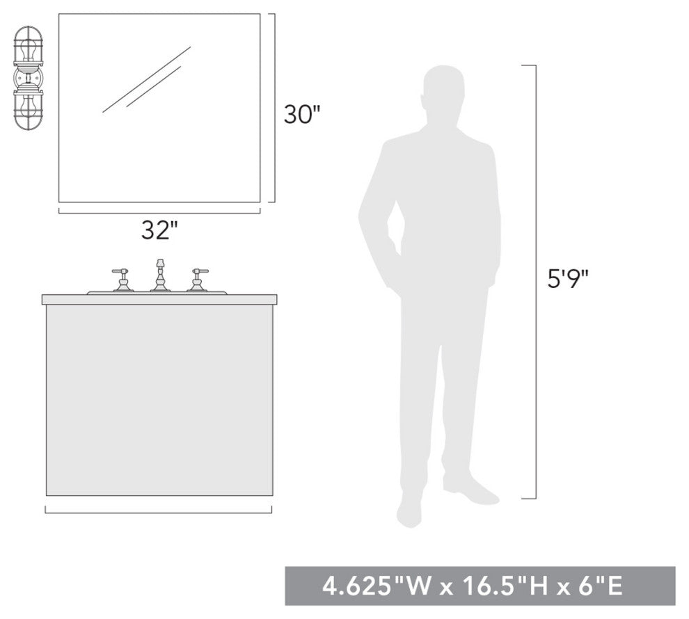 Seaport 2 Light Wall Sconce