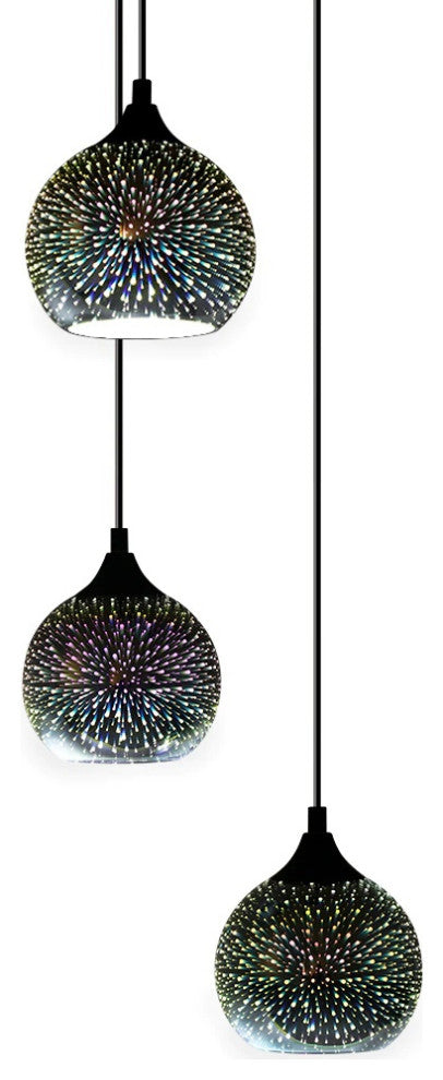 MIRODEMIÂ® Gourdon 3D Colorful Starry Sky Pendant Lamp, A3t