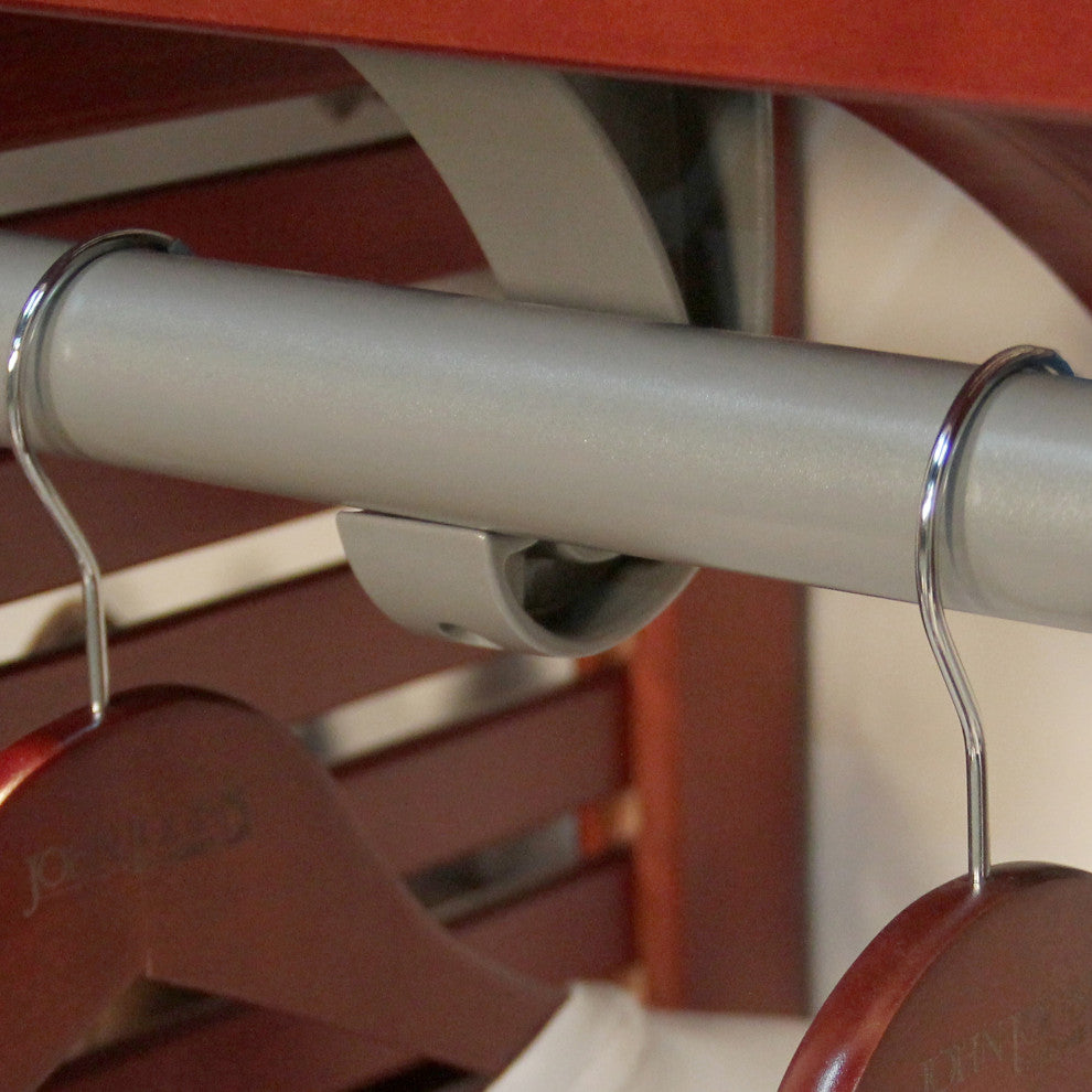 Solid Wood Reach-In Closet Organizer with hanging, Red Mahogany