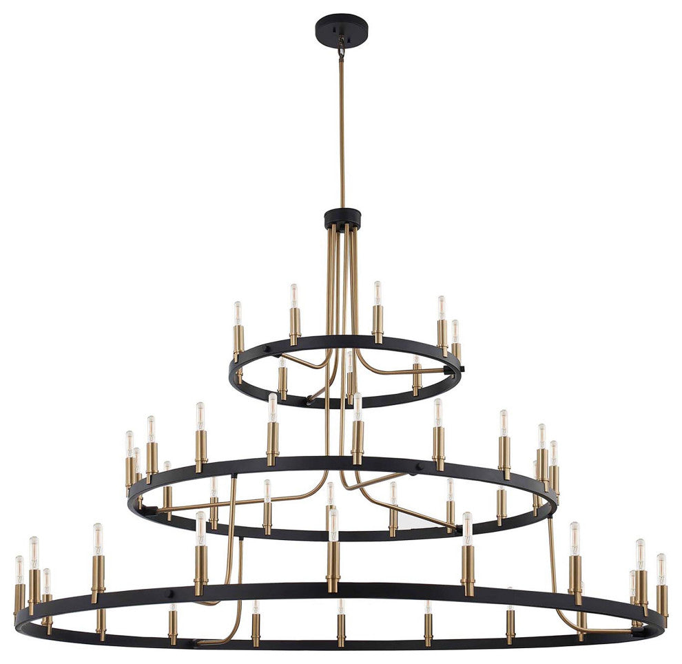 Clayton 60-inch 3-Tier 45-Light Chandelier