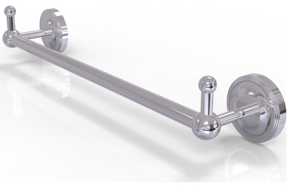Prestige Regal 36" Towel Bar with Integrated Hooks, Polished Chrome