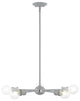Livex Lighting Lansdale 5 Light Nordic Gray, Brushed Nickel Accents Chandelier