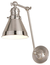 Vaxcel Lighting W0399 Alexis 13" Tall Adjustable Reading Light - Satin Nickel /