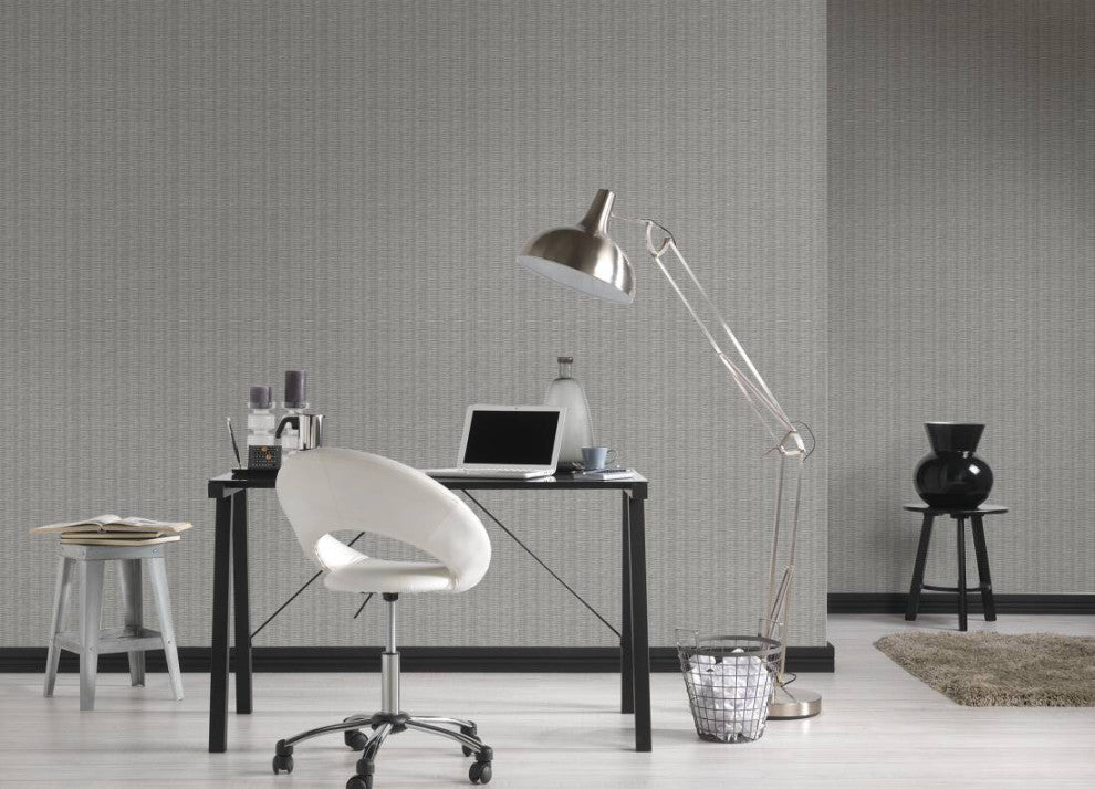 Sample, Cottage Textured Wallpaper Featuring Woven Wood, 373932