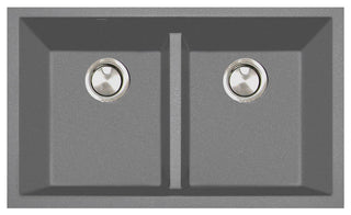 Nantucket Sinks PR5050-LDTI Low Divide 50/50 Double Bowl Undermount Granite Com