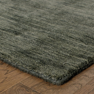 Arista Solid Charcoal Hand-Crafted Area Rug, 2'6"x8'