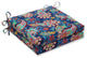 Outdoor Paisley Party Coral Squared Corners Seat Cushion 20x20x3, Set of 2
