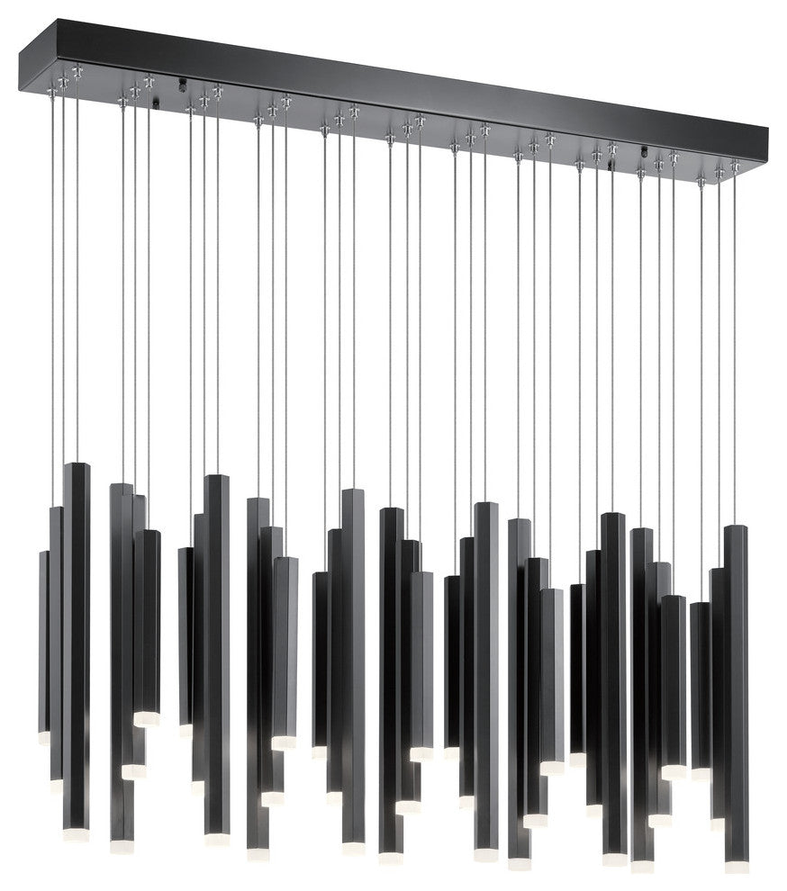 Soho Rectangular Pendant Cluster, Black