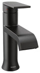 Moen 1.2 GPM Single Handle One-Handle High Arc Bathroom Faucet, Matte Black