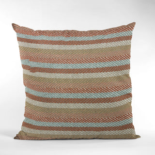 Plutus Brown Tracks Stripe Luxury Throw Pillow, 24"x24"
