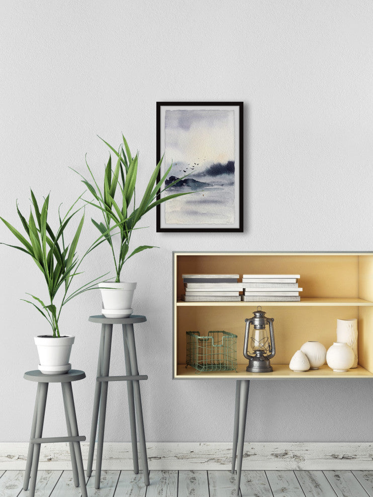 "Take Time to Reflect" Framed Painting Print, 12x18