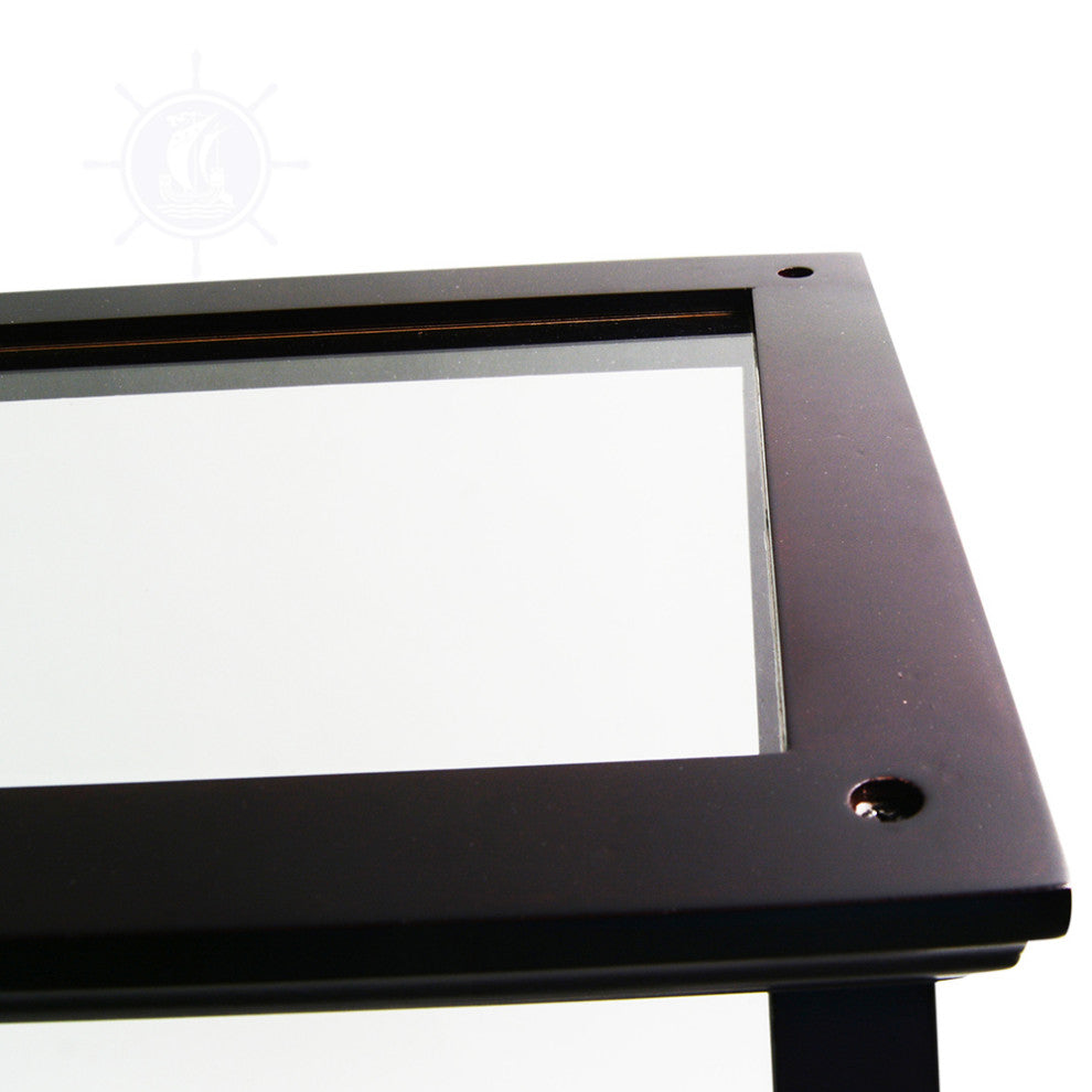 Display Case For Tall Ship Medium Wooden Display Case for Model Ships