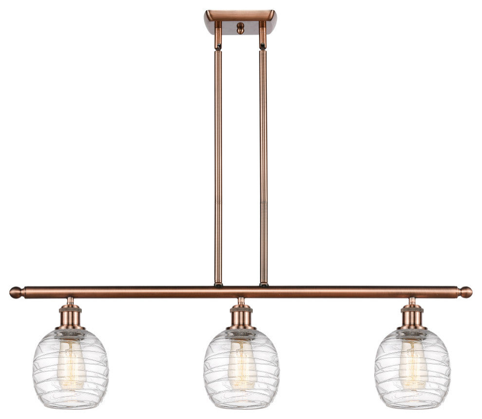 Innovations Belfast 3-Light Island Light 516-3I-AC-G1013, Antique Copper